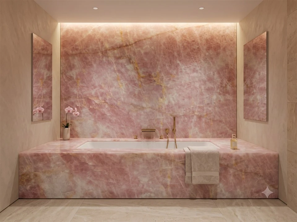 Cristallo Pink Quartzite Slab best